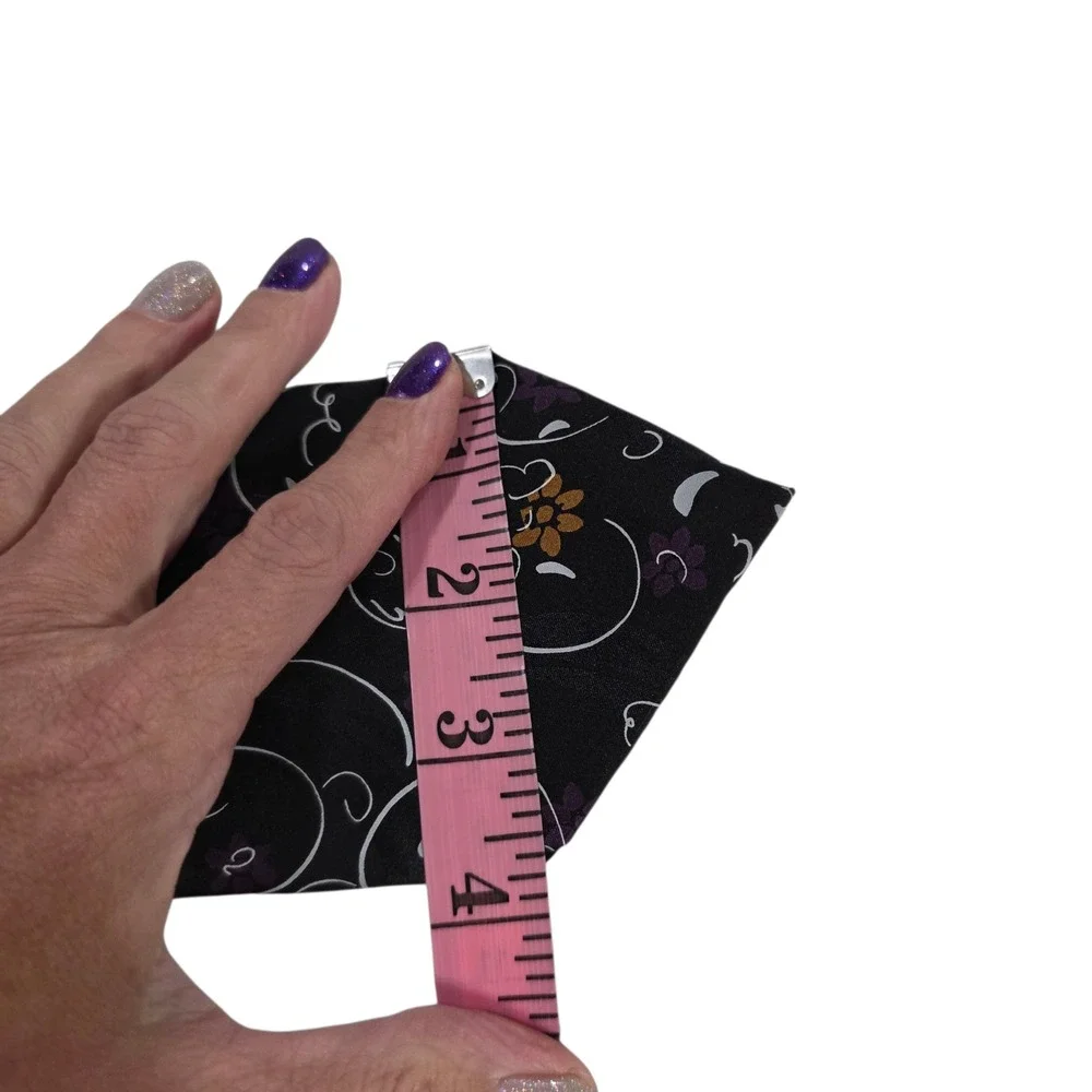 J Garcia Mens Necktie Black Purple Floral Silk 'Airspace' Limited Edition Preppy